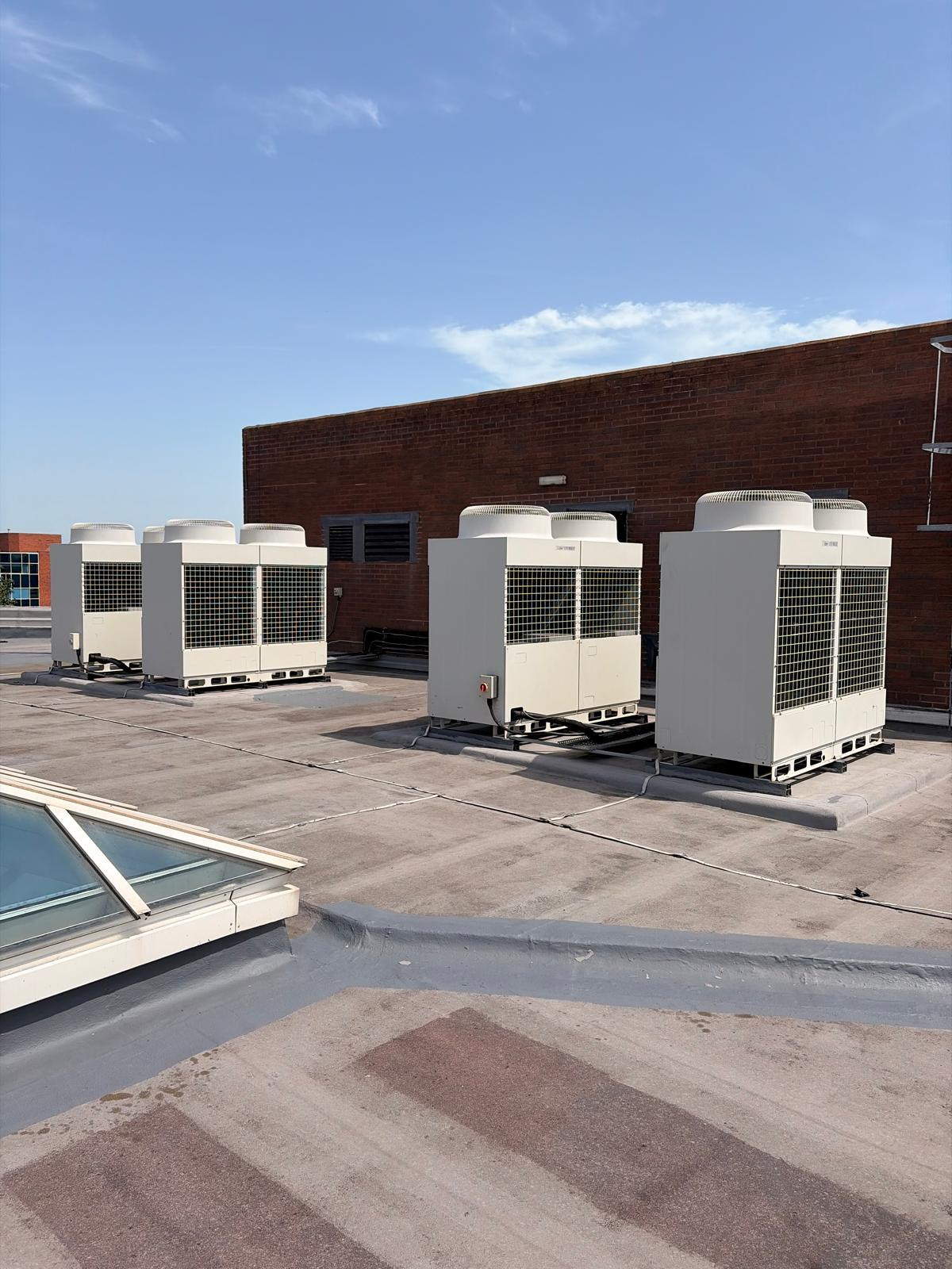 Rooftop VRF condenser bank, Commercial project